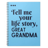 Vertel me je levensverhaal grootmoeder notitieboek (Voorkant)
