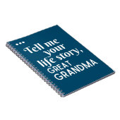 Vertel me je levensverhaal... grote oma cadeau notitieboek (Rechterzijde)