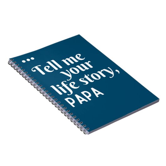 Vertel me je levensverhaal Papa cadeau Notitieboek (Rechterzijde)