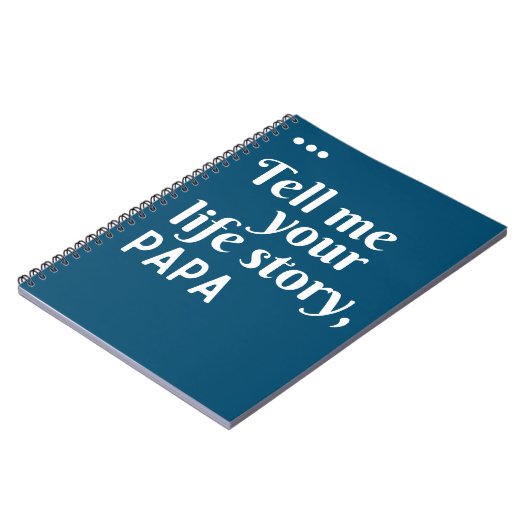 Vertel me je levensverhaal Papa cadeau Notitieboek (Linkerzijde)
