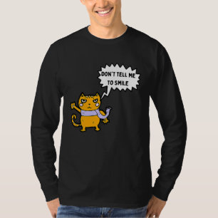 Vertel me niet om feministe te glimlachen met angs t-shirt