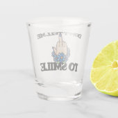 "Vertel me niet om te glimlachen" Midden-Vingerfem Shot Glas (Achterkant)