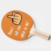 Vertel me niet wat ik canvas tas moet doen tafeltennisbatje (Zijkant)