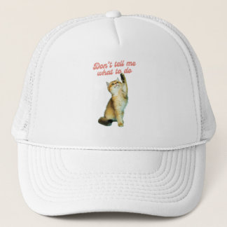 Vertel me niet wat ik moet doen met Meme Cat Lover Trucker Pet