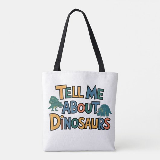 Vertel me over dinosaurussen tote bag (Achterkant)