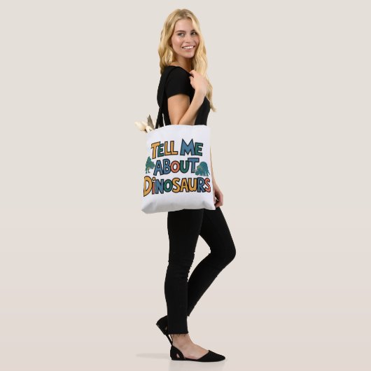 Vertel me over dinosaurussen tote bag (Op model)