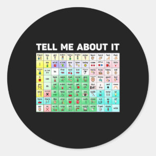 Vertel me over IT Spraaktaalpathologie AAC SPE Ronde Sticker