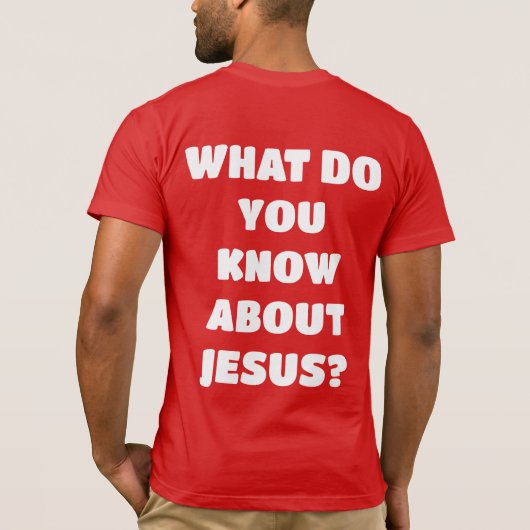 Vertel me over Jezus Evangelisme Christelijke T-Sh T-shirt (Achterkant)