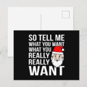 Vertel me wat je liefste kerstkerstkerstkerstkerst briefkaart (Voorkant / Achterkant)