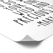 Vertel me wat je van plan bent, Mary Oliver Quote Poster (Hoek)