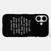 Vertel mensen niet over je problemen" - Bold Case-Mate iPhone Case (Achterkant (horizontaal))