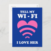 Vertel mijn WiFi dat ik van haar hou Briefkaart (Voorkant / Achterkant)