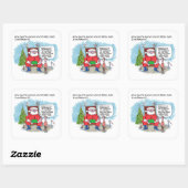 Vertel Santa grote vierkante stickers (Vel)