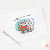 Vertel Santa grote vierkante stickers (Envelop)