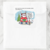 Vertel Santa grote vierkante stickers (Tas)