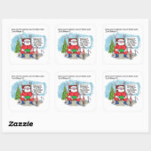 Vertel Santa grote vierkante stickers (Vel)