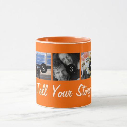 Vertel uw artikel 5 afbeeldingen Sinaasappel Mok (Midden)