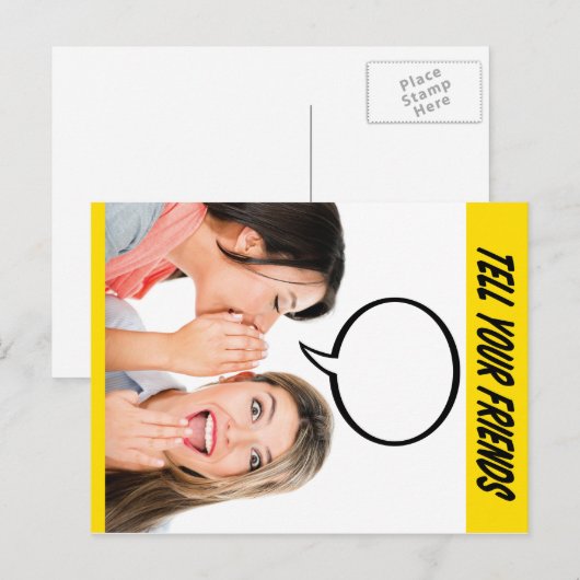 Vertel uw vrienden - Briefkaart (Voorkant / Achterkant)