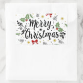 **VERTEL ZE VROLIJK KERSTFEEST** KERSTMIS RECHTHOEKIGE STICKER (Tas)