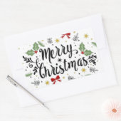 **VERTEL ZE VROLIJK KERSTFEEST** KERSTMIS RECHTHOEKIGE STICKER (Envelop)