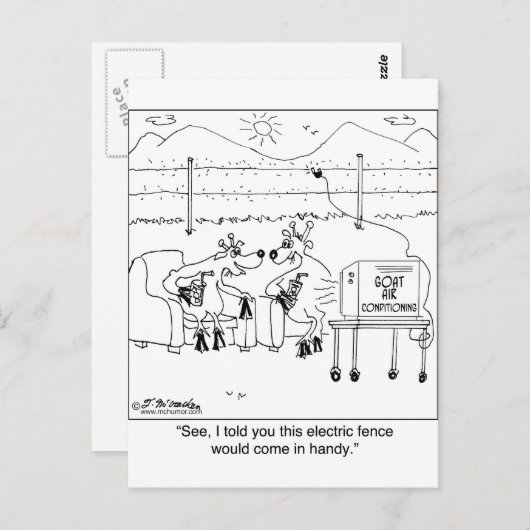 Vertelde u dat de elektrische hek handig zou zijn briefkaart (Voorkant / Achterkant)