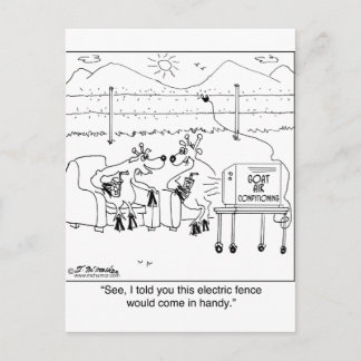 Vertelde u dat de elektrische hek handig zou zijn briefkaart