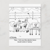 Vertelde u dat de elektrische hek handig zou zijn briefkaart (Voorkant)