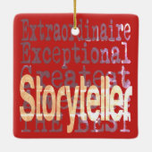 Verteller: Extraordinaire Keramisch Ornament (Achterkant)