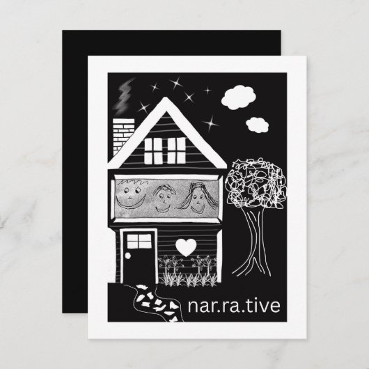 Verteller Feestdagenkaart (Voorkant / Achterkant)