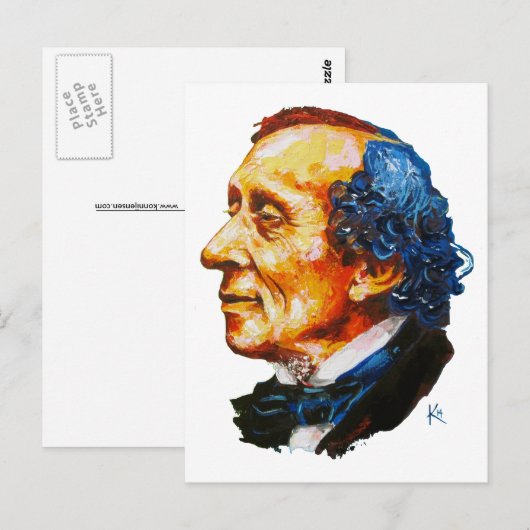 Verteller: H. C. Andersen Briefkaart (Voorkant / Achterkant)