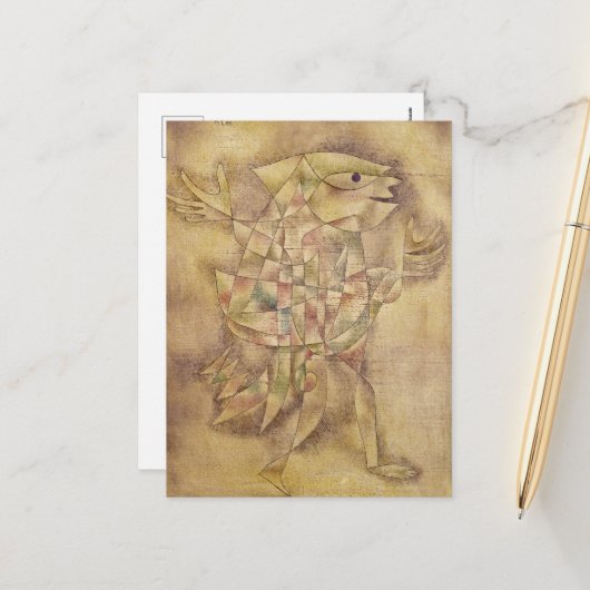 Verteller in Frankrijk door Paul Klee Feestdagenkaart (Voorkant / Achterkant in situ)