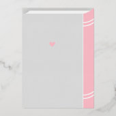 Verteller: Verbaasbaar babymeisje Roze Rose Folie Uitnodiging (Achterkant)