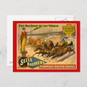 Vertelt broers Chariot Races Circus Poster Briefkaart (Voorkant / Achterkant)