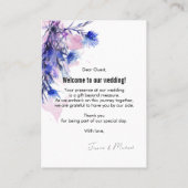 Verticaal, 2 zijdig💙Korenbloem Reverie Plaatskaartje (Achterkant)