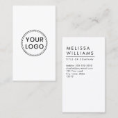 Verticaal aangepast logo modern minimalistisch visitekaartje (Voorkant / Achterkant)