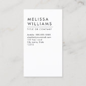 Verticaal aangepast logo modern minimalistisch visitekaartje (Achterkant)