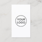 Verticaal aangepast logo modern minimalistisch visitekaartje (Voorkant)