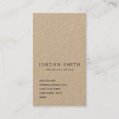 Verticaal aangepast logo modern professioneel Kraf Visitekaartje (Achterkant)