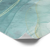 Verticaal Abstract Zeegezicht Moderne Abstracte Ku Poster (Hoek)