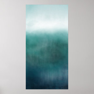 Verticaal Abstract Zeegezicht Moderne Abstracte Ku Poster