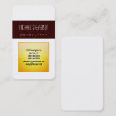 Verticaal afgerond hoek Geel wit Visitekaartje (Voorkant / Achterkant)