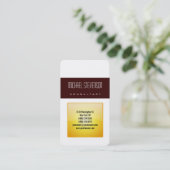 Verticaal afgerond hoek Geel wit Visitekaartje (Staand voorkant)