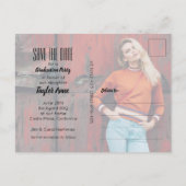 Verticaal Afstuderen Foto opslaan Datum Briefkaart (Achterkant)