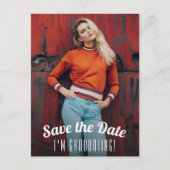 Verticaal Afstuderen Foto opslaan Datum Briefkaart (Voorkant)