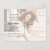 Verticaal Afstuderen Foto opslaan Datum Briefkaart (Achterkant)