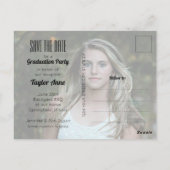 Verticaal Afstuderen Foto opslaan Datum Briefkaart (Achterkant)