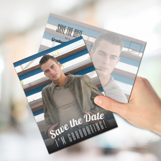 Verticaal Afstuderen Foto opslaan Datum Briefkaart