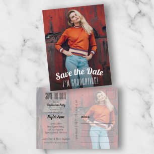 Verticaal Afstuderen Foto opslaan Datum Briefkaart