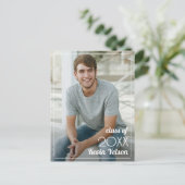 Verticaal Afstuderen Foto opslaan Datum Briefkaart (Staand voorkant)