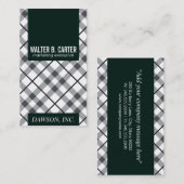 Verticaal argyle (groen) visitekaartje (Voorkant / Achterkant)